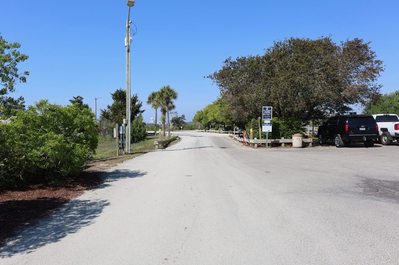 Entrance road to Cherry Grove Park and Boat Ramp