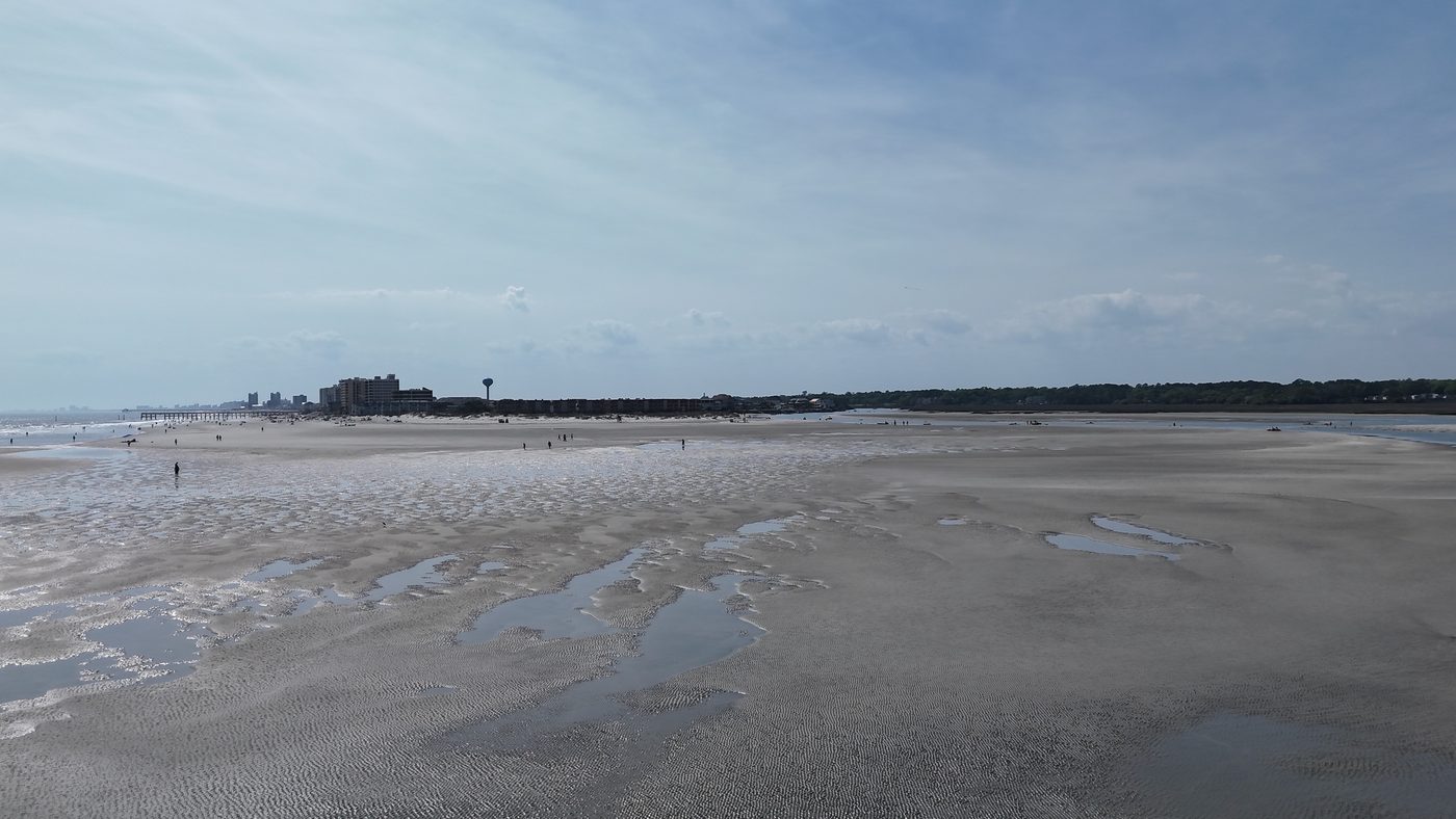 Looking back at Cherry Grove Beach from The Point sandbar